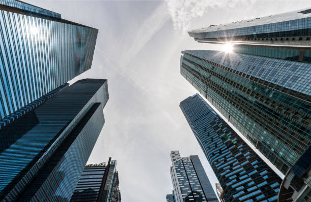 istock Up view of modern office building 1141756331