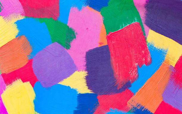 istock Multicolor abstract strokes with oil paint. 1141756704