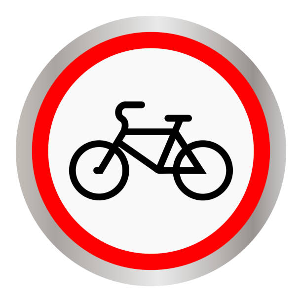 istock Round icon with a black silhouette of a bicycle. Vector illustration. 1141756740