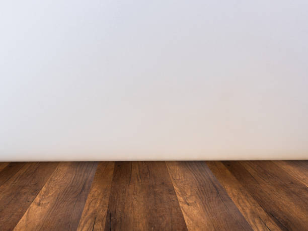 istock wooden floor texture with white wall and space 1141756903