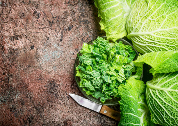 istock Savoy cabbage salad in a bowl. 1141757734