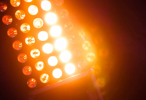bright light of matrix stage lights with a glow