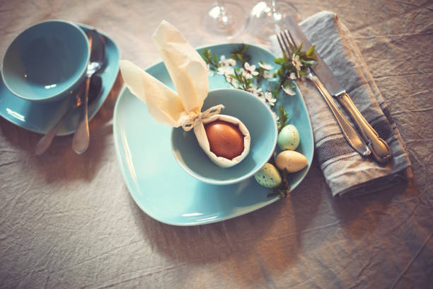 istock Prepare Easter meals with colorful dishes and Easter eggs 1141761230