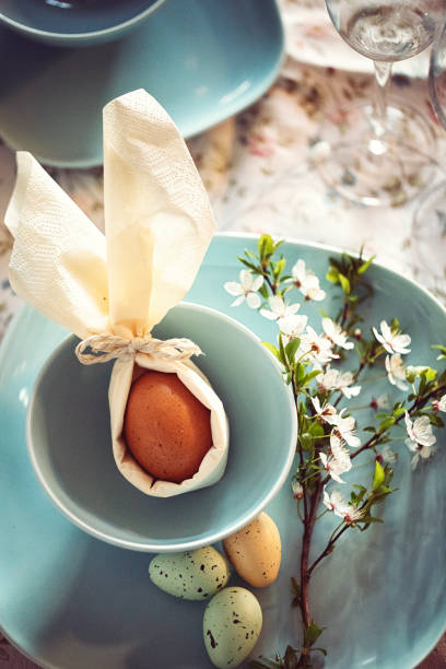 istock Prepare Easter meals with colorful dishes and Easter eggs 1141761369