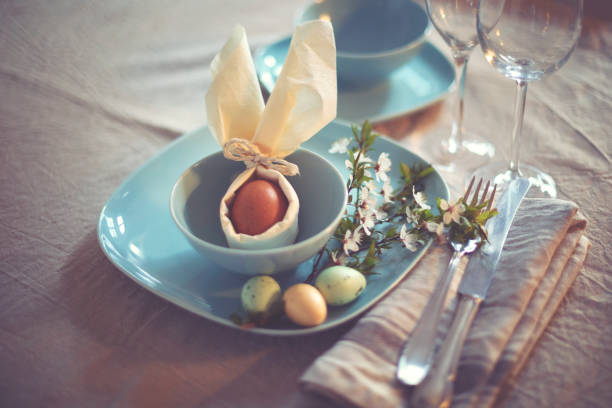 istock Prepare Easter meals with colorful dishes and Easter eggs 1141761427