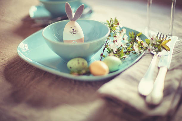 istock Prepare Easter meals with colorful dishes and Easter eggs 1141761574