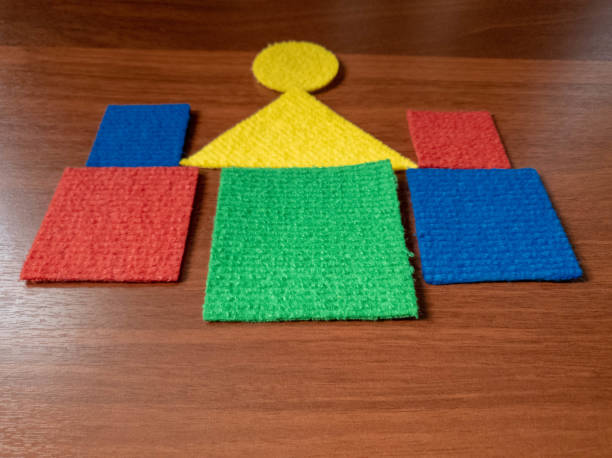 istock The in Multicolored a geometric shapes in close-up 1141761691