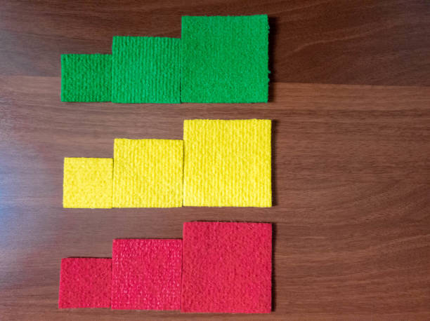 istock The in Multicolored a geometric shapes in close-up 1141761847