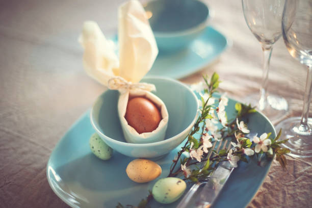 istock Prepare Easter meals with colorful dishes and Easter eggs 1141761962
