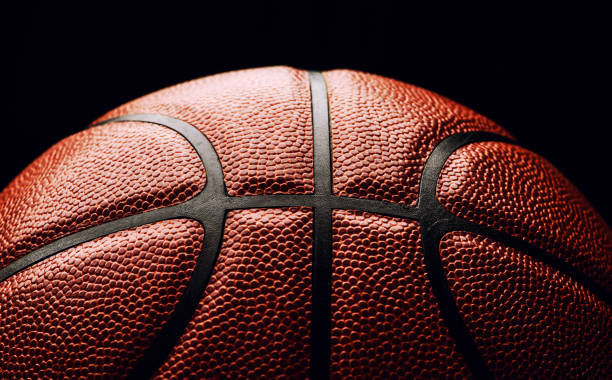 istock basketball ball on black background. 1141762241