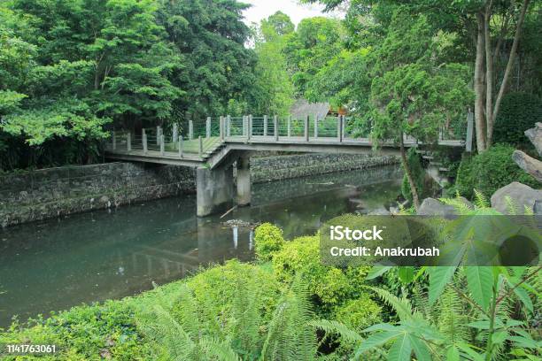 Bridge And River At Parks Gembiraloka Zoo Have A Nice View Stock Photo - Download Image Now