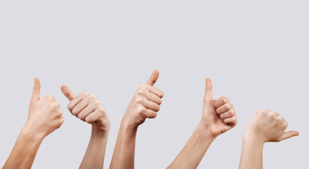 istock hands up showing like icon 1141765427