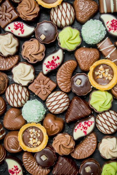 istock Chocolates candies with different fillings. 1141766585