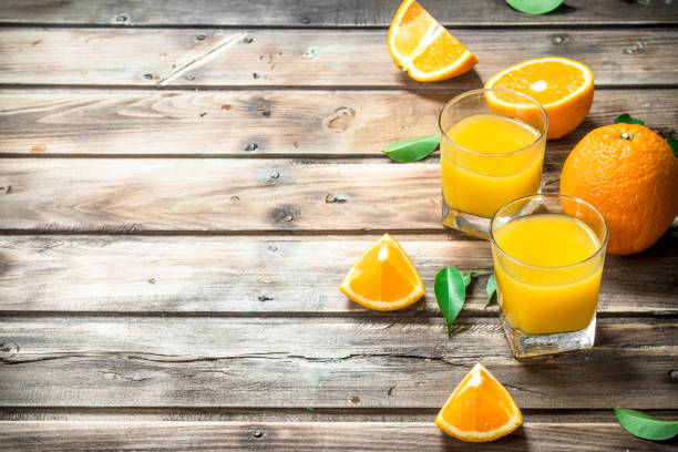 istock Orange juice in a glass. 1141766614
