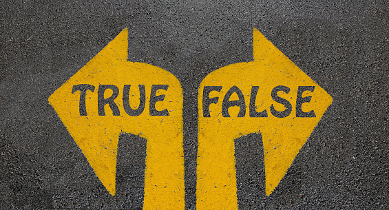 yellow arrows with true and false