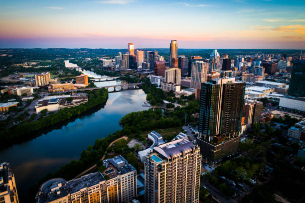 istock Austin Texas aerial drone view above Modern cityscape skyline 1141772197