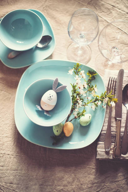 istock Prepare Easter meals with colorful dishes and Easter eggs 1141772222