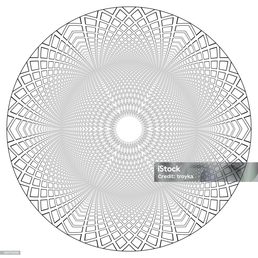 3d Round Pattern Project Circle Geometric 3d Pattern Stock Illustration - Download Image Now ...