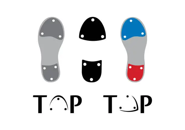 Vector illustration of Tap dance shoes icon set vector