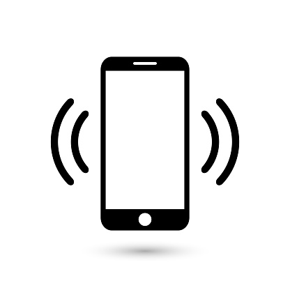 istock Mobile phone vibrating or ringing flat vector icon for apps and websites 1141778521