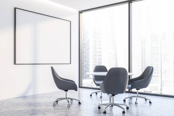 istock Panoramic office waiting room corner, poster 1141779542