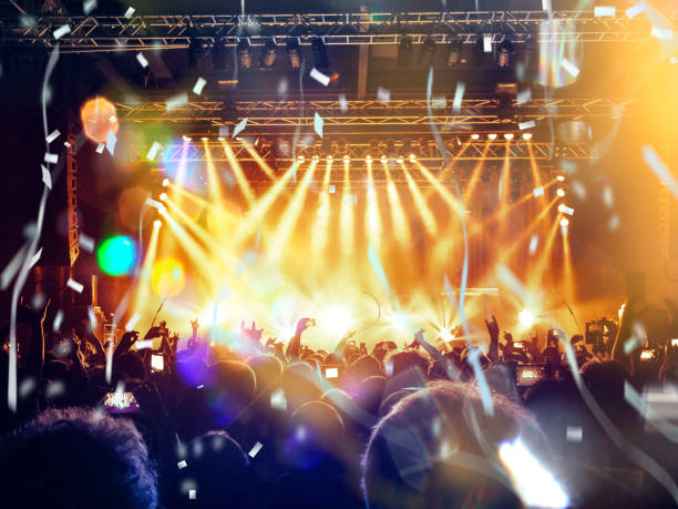 istock Concert crowd in front of a live stage 1141786326
