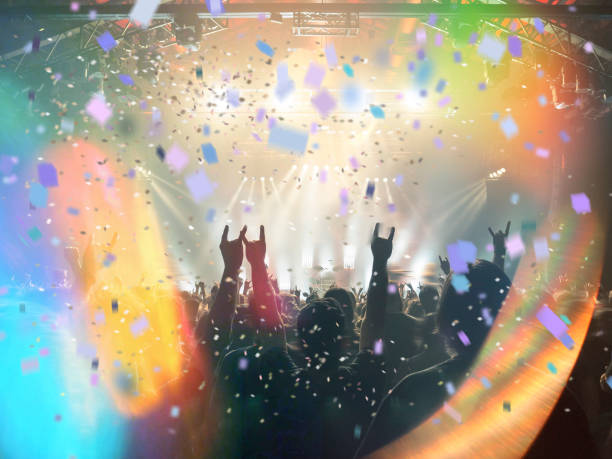 istock Concert crowd in front of a live stage 1141786358