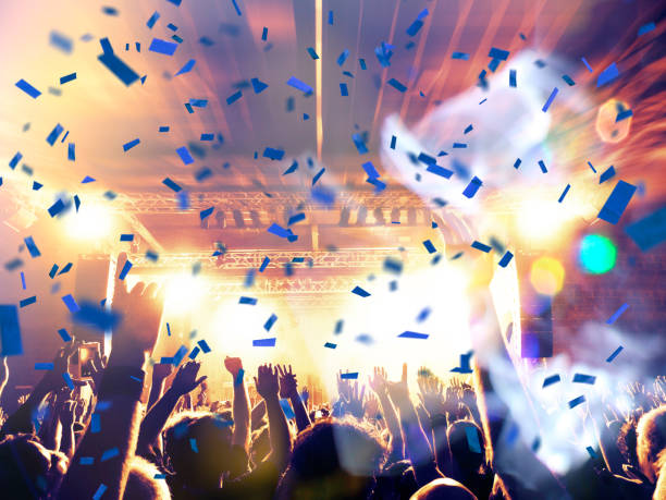 istock Concert crowd in front of a live stage 1141786365