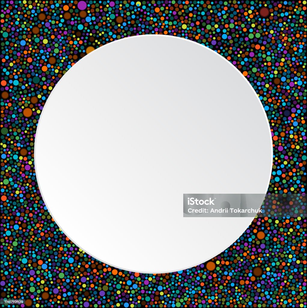 Small Dots Random Background Vector Background With Random Small Dots Points White Circle Banner ...