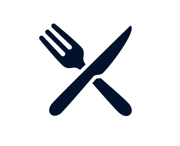 Vector illustration of Table knife And Fork - Vector