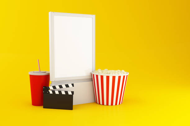 istock 3d Blank signboard. Cinema concept. 1141814414