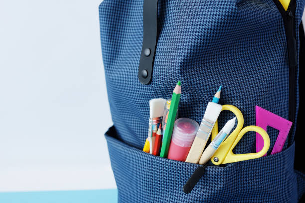 istock School supplies on background. Back to school concept 1141815743