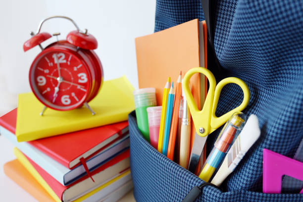 istock School supplies on background. Back to school concept 1141815753