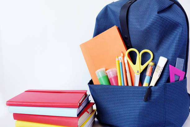 istock School supplies on background. Back to school concept 1141815755