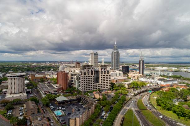 istock Aerial view of downtown Mobile, Alabama 1141817459