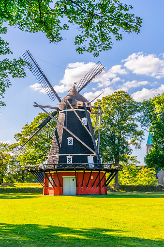 Windmill of the Kastellet citadel in Copenhagen, Denmark.