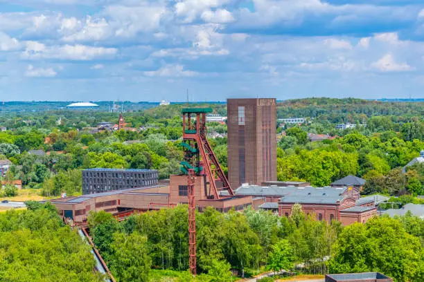 Aerial view of Zollverein industrial complex in Essen, Germany