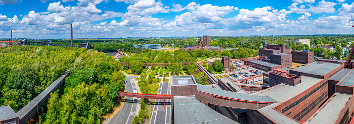 Aerial view of Zollverein industrial complex in Essen, Germany