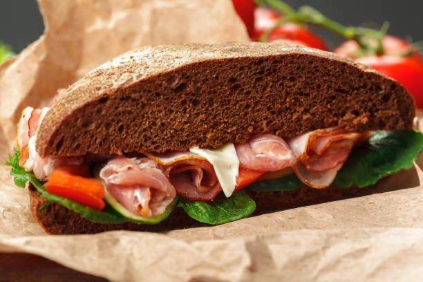 istock sandwich on a wooden table 1141839757