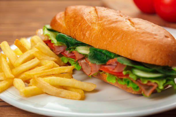 istock sandwich on a wooden table 1141840014