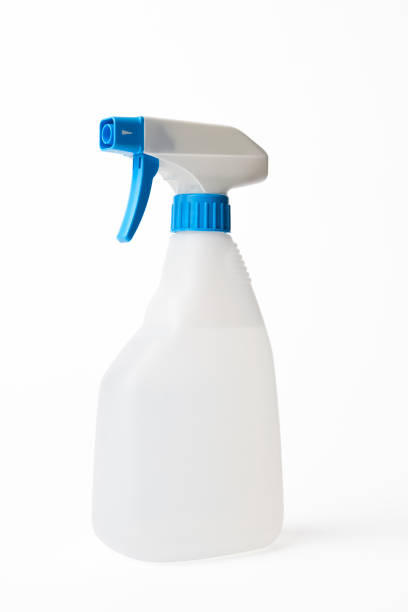 istock Isolated shot of blank spray bottle on white background. 1141840089