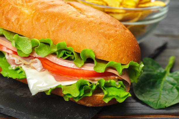 istock sandwich on a wooden table 1141840193