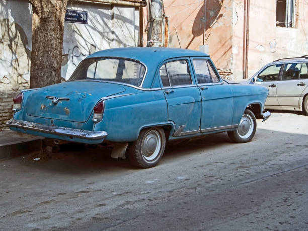 old-fashioned car on the street