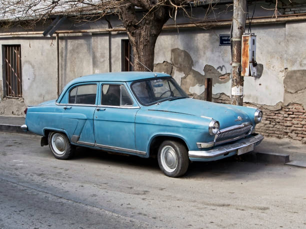 istock old-fashioned car on the street 1141840612