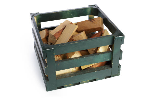 istock Pile of firewood isolated on a white background 1141842390