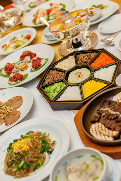istock a table of Korean food 1141847922