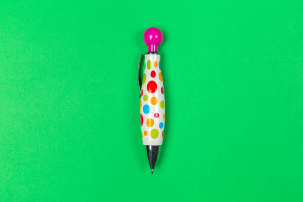 A Blue Roller-Ball Pen Tip Close-Up Shot