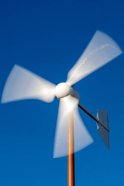 istock Small wind turbine in motion - Renewable energy 1141852145