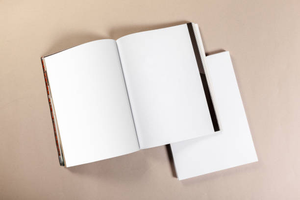 istock Blank paper pieces for mock up on a beige background 1141852851