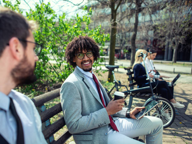 istock Business people having a coffee break 1141864483
